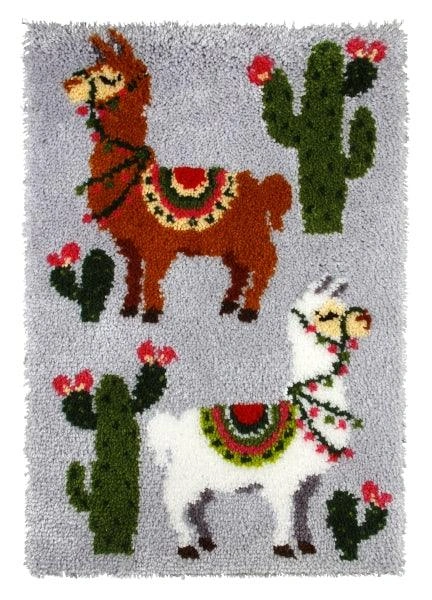 Alpaca Adventure Latch Hook Kit: Cozy Rug Creation for Your Home Sweet Home!